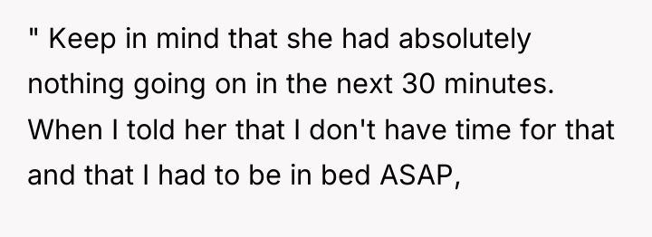 " Keep in mind that she had absolutely nothing going...