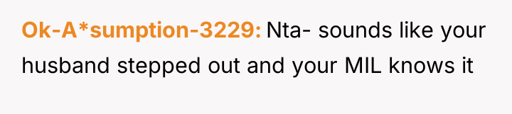 Ok-A*sumption-3229 Nta- sounds like your husband stepped out and your...