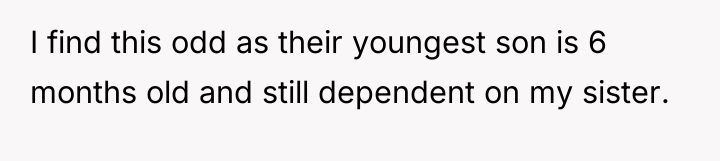 I find this odd as their youngest son is 6...