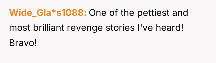 Wide_Gla*s1088 One of the pettiest and most brilliant revenge stories...