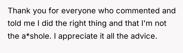 Thank you for everyone who commented and told me I...