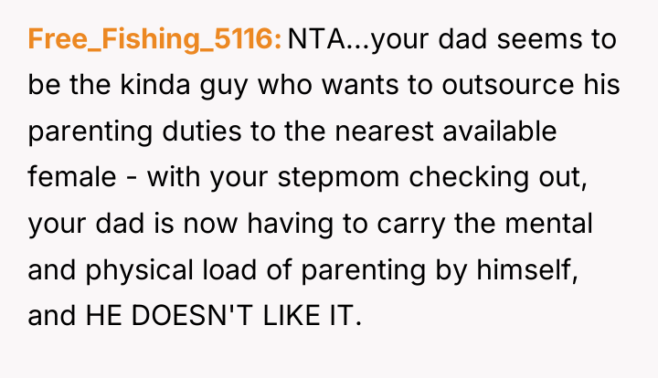 Free_Fishing_5116 NTA...your dad seems to be the kinda guy who...