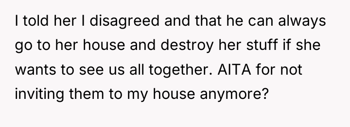 I told her I disagreed and that he can always...