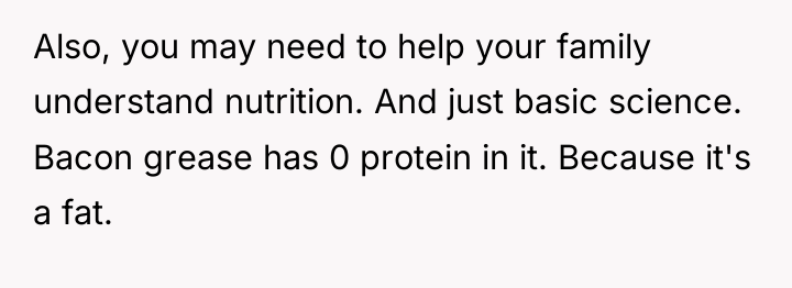 Also, you may need to help your family understand nutrition....