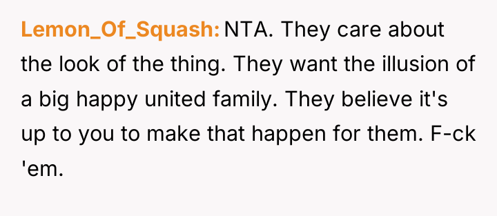 Lemon_Of_Squash NTA. They care about the look of the thing....