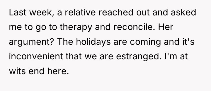 Last week, a relative reached out and asked me to...