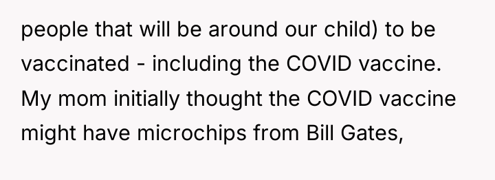 people that will be around our child) to be vaccinated...