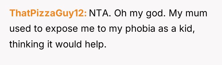 ThatPizzaGuy12 NTA. Oh my god. My mum used to expose...