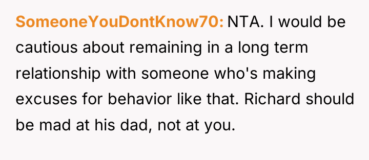 SomeoneYouDontKnow70 NTA. I would be cautious about remaining in a...