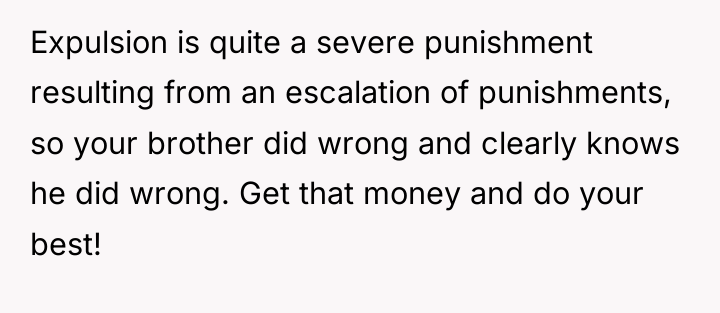 Expulsion is quite a severe punishment resulting from an escalation...
