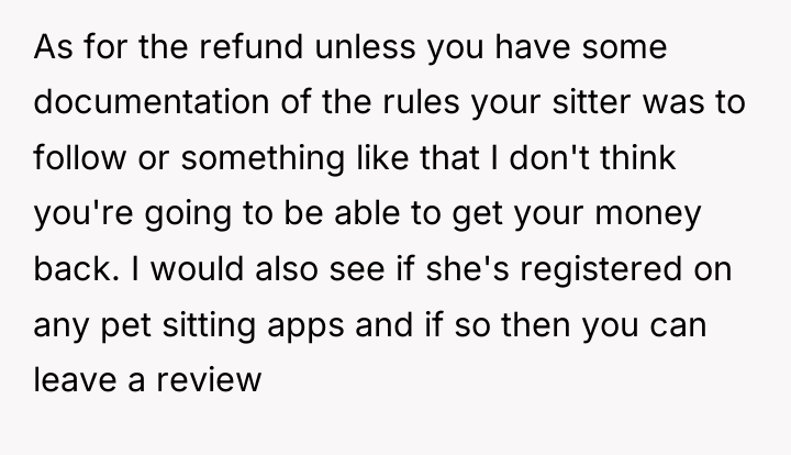 As for the refund unless you have some documentation of...