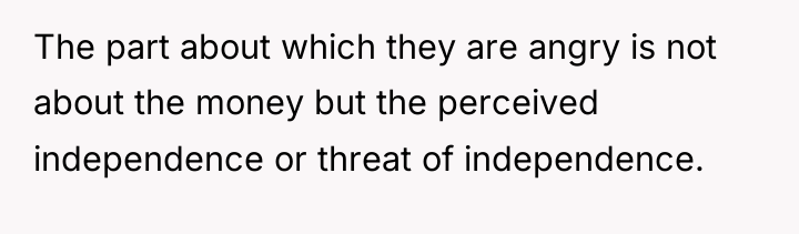 The part about which they are angry is not about...
