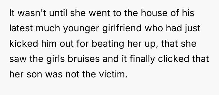 It wasn't until she went to the house of his...