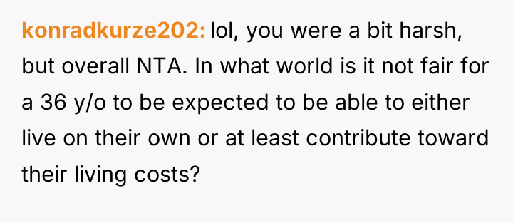 konradkurze202 lol, you were a bit harsh, but overall NTA....