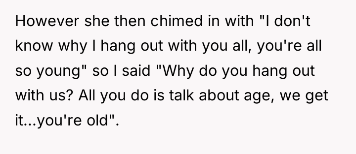 However she then chimed in with "I don't know why...