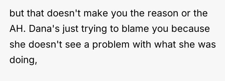 but that doesn't make you the reason or the AH....