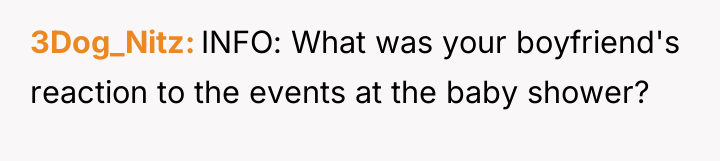 3Dog_Nitz INFO: What was your boyfriend's reaction to the events...