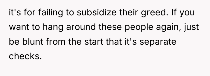 it's for failing to subsidize their greed. If you want...