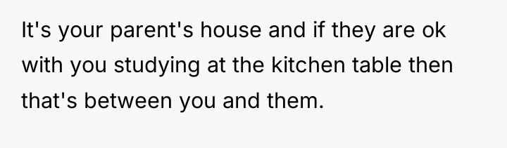 It's your parent's house and if they are ok with...