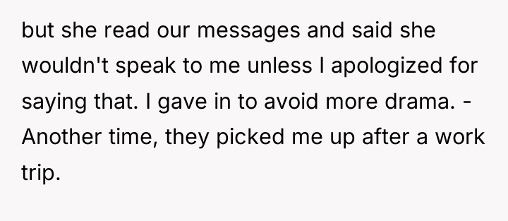 but she read our messages and said she wouldn't speak...