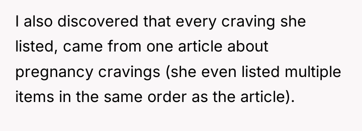 I also discovered that every craving she listed, came from...