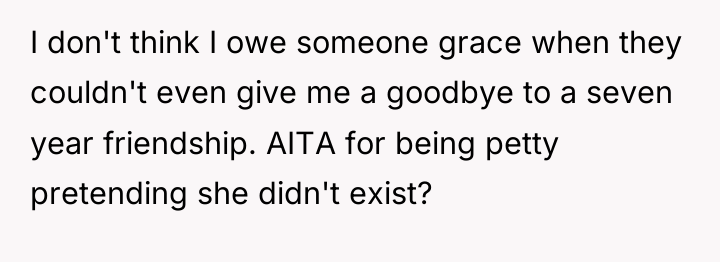 I don't think I owe someone grace when they couldn't...