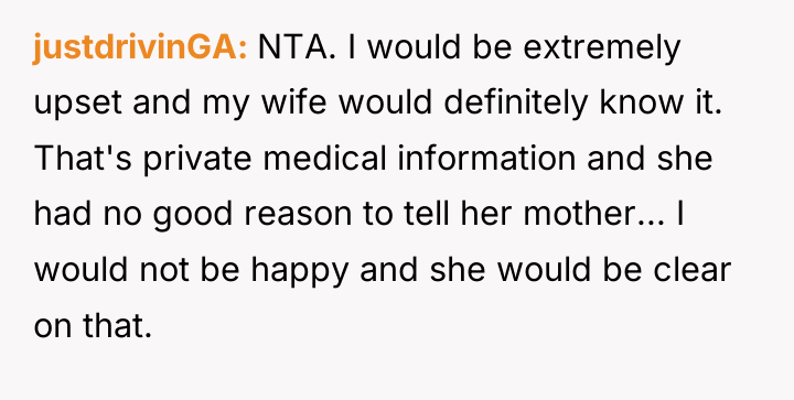 justdrivinGA NTA. I would be extremely upset and my wife...