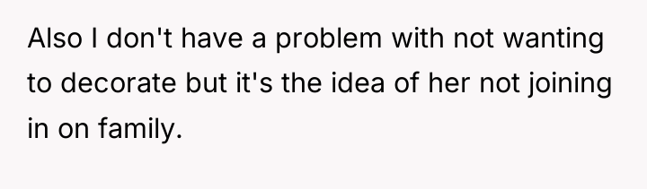 Also I don't have a problem with not wanting to...