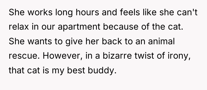 She works long hours and feels like she can't relax...