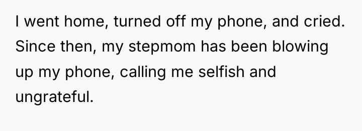 I went home, turned off my phone, and cried. Since...