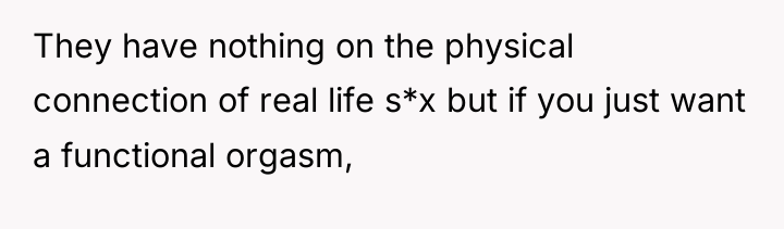 They have nothing on the physical connection of real life...