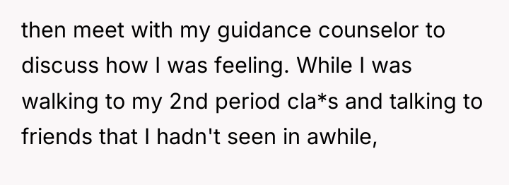 then meet with my guidance counselor to discuss how I...
