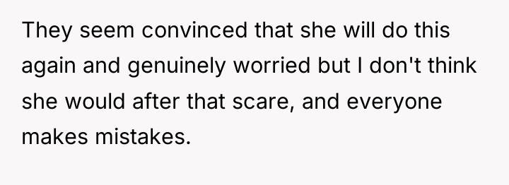 They seem convinced that she will do this again and...