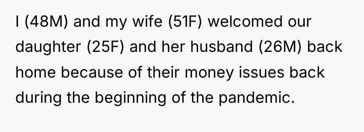 I (48M) and my wife (51F) welcomed our daughter (25F)...