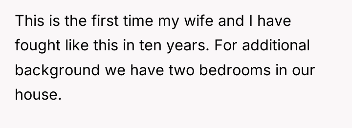 This is the first time my wife and I have...