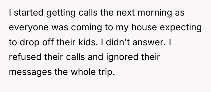 I started getting calls the next morning as everyone was...