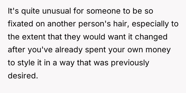 It's quite unusual for someone to be so fixated on...