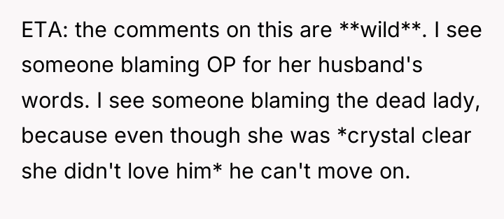 ETA: the comments on this are **wild**. I see someone...