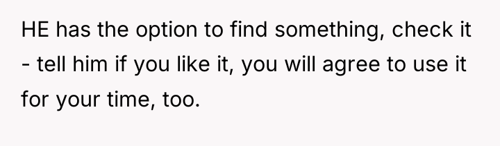 HE has the option to find something, check it -...