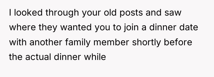 I looked through your old posts and saw where they...