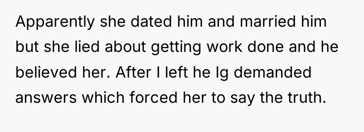 Apparently she dated him and married him but she lied...