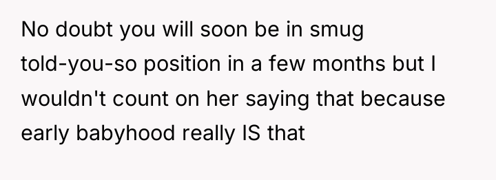 No doubt you will soon be in smug told-you-so position...
