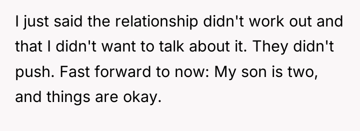 I just said the relationship didn't work out and that...