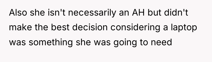 Also she isn't necessarily an AH but didn't make the...