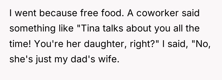 I went because free food. A coworker said something like...