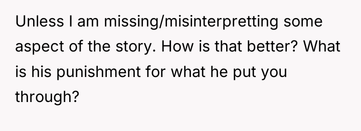 Unless I am missing/misinterpretting some aspect of the story. How...