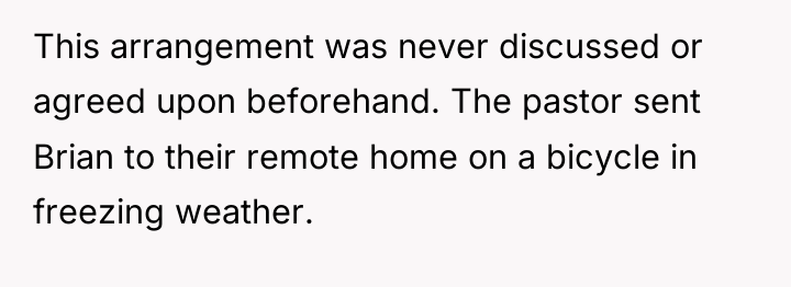 This arrangement was never discussed or agreed upon beforehand. The...