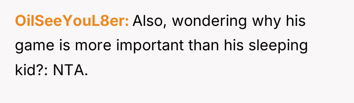 OilSeeYouL8er Also, wondering why his game is more important than...