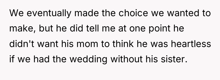 We eventually made the choice we wanted to make, but...