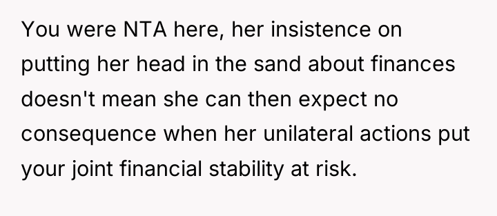 You were NTA here, her insistence on putting her head...